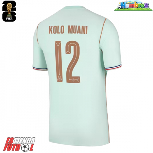 Francia Randal Kolo Muani #12 Segunda Equipación Mundial 2026 Manga Corta